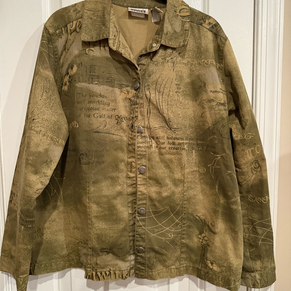 Chico's Design Women's Jacket/Shirt Gulf Of Mexico Inspired  Size 2
